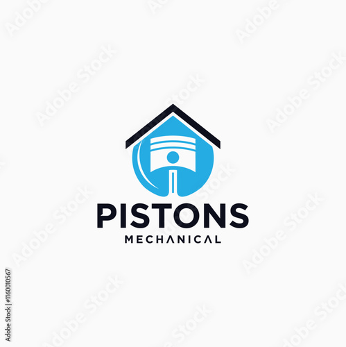 Piston technology logo, piston technology logo symbol, piston engine maintenance, piston spare parts