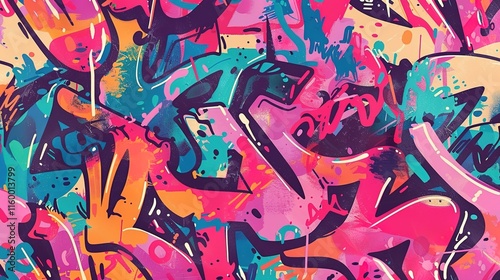 Wallpaper Mural Urban Graffiti pattern wallpaper Torontodigital.ca