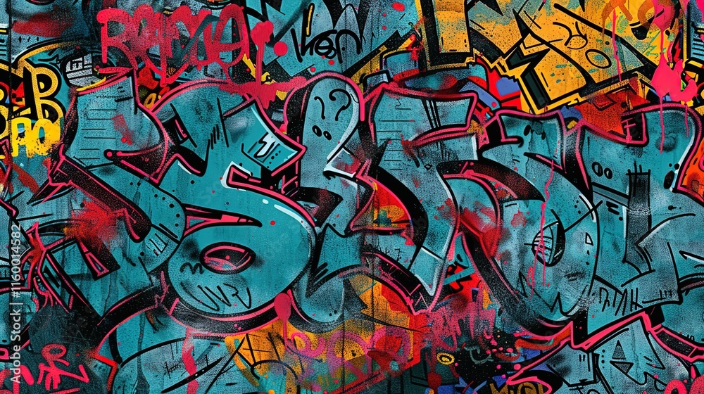 Urban Graffiti pattern wallpaper Urban Graffiti pattern wallpaper
