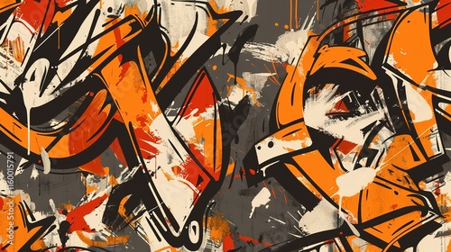 Wallpaper Mural Urban graffiti pattern wallpaper Torontodigital.ca