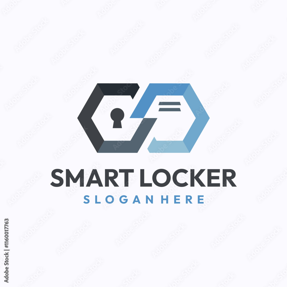 Smart locker logo design template. Safe storage technology concept. Creative vector symbol. Smart locker logo design template. Safe storage technology concept. Creative vector symbol.
