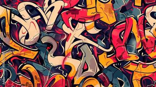 Wallpaper Mural Urban Graffiti pattern wallpaper Torontodigital.ca