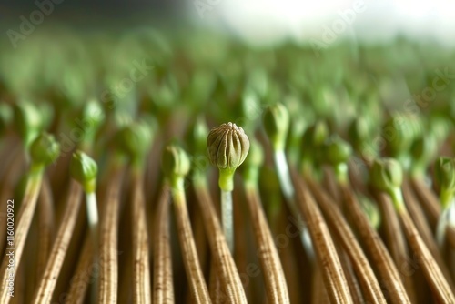 Vibrant microgreens thriving in a well lit ecosystem, showcasing nature s greenery and growth photo