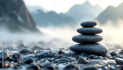 zen, stones, stacked, mist, light, rocky, surface, mountains, misty, towering, background, serene, tranquil, harmony, nature, balance, peaceful, meditative, elegant, scenic, outdoors, natural, calm, photo