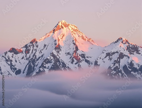 snow covered mountains