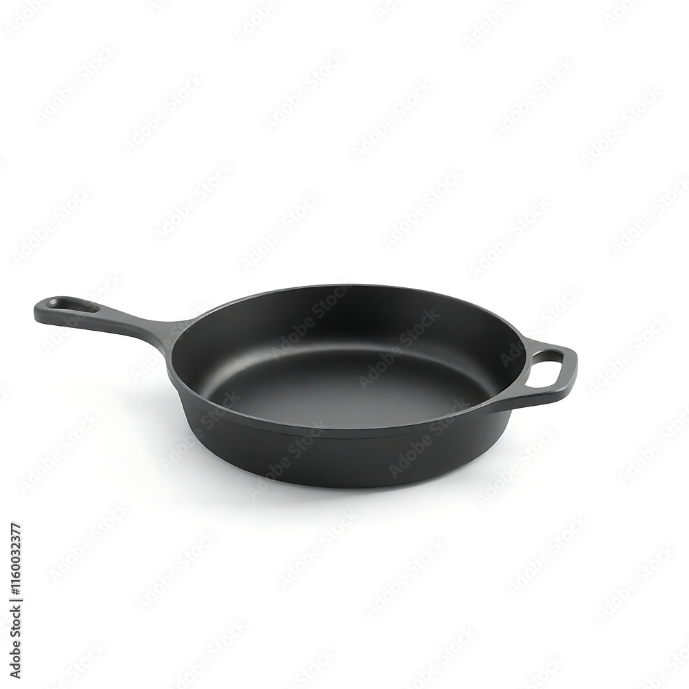 A Black Cast Iron Skillet Cooking Pan A Black Cast Iron Skillet Cooking Pan