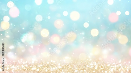Gold Glitter Particles Flow with Shallow Depth of Field Underwater, Creating a Holiday Magic Shimmering Luxury Background with Festive Sparkles and Lights