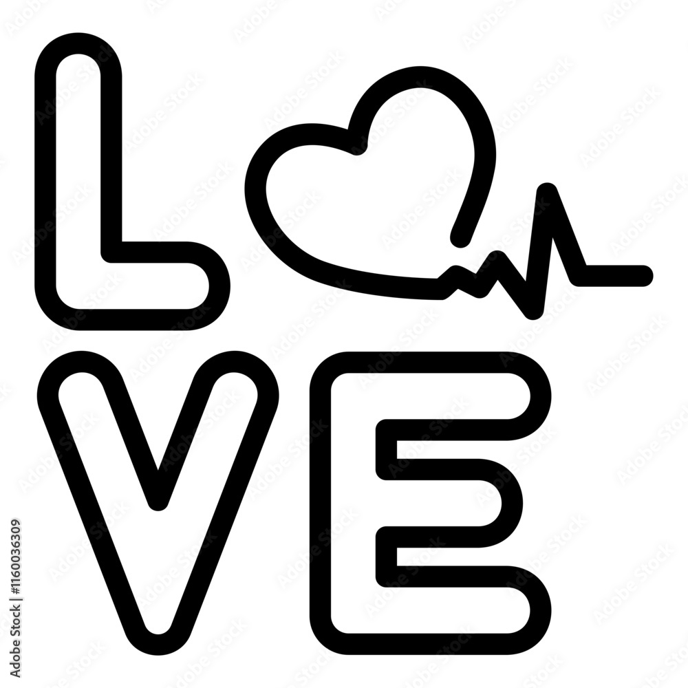 love Line Icon love Line Icon
