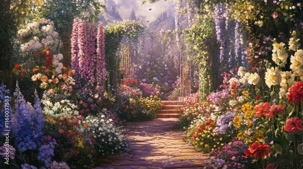 A Walk Through a Sunlit Garden A Walk Through a Sunlit Garden