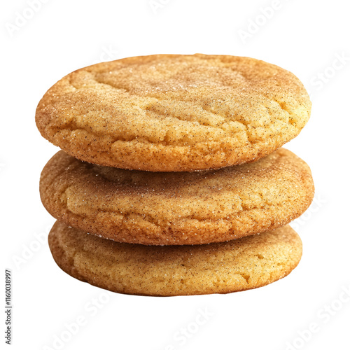 Tasty Snickerdoodles cookies  Isolated On Transparent Background 