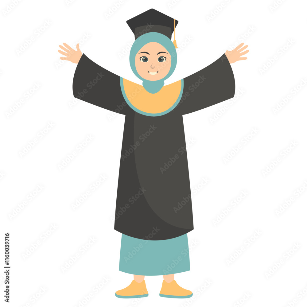Illustration of People Graduation From University. Vector Character Illustration of People Graduation From University. Vector Character