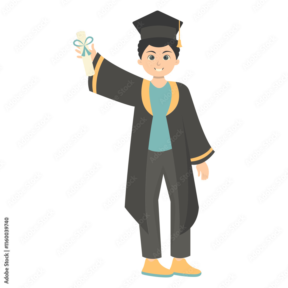 Illustration of People Graduation From University. Vector Character Illustration of People Graduation From University. Vector Character