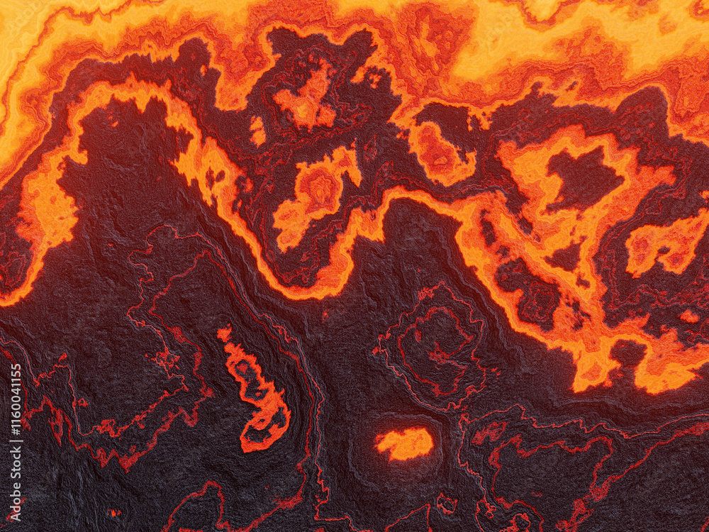 Fotografie Abstract volcanic lava background. Molten rock.
