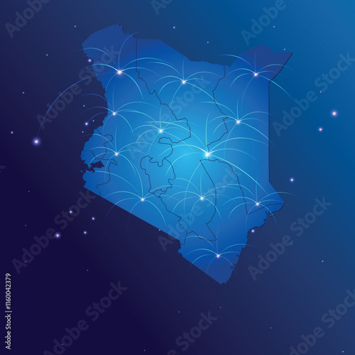 Kenya map internet network
