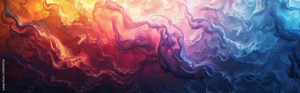 Obraz premium Pink Reflections. Serene Watercolor Landscape concept