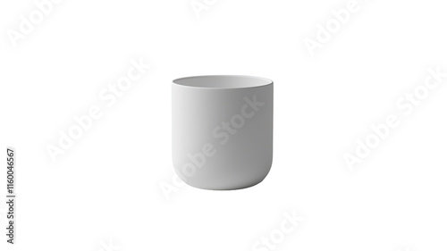 A simple, modern white ceramic cup designed for everyday use.