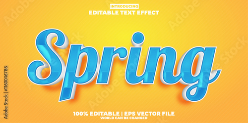 Spring editable text effect in modern trend style