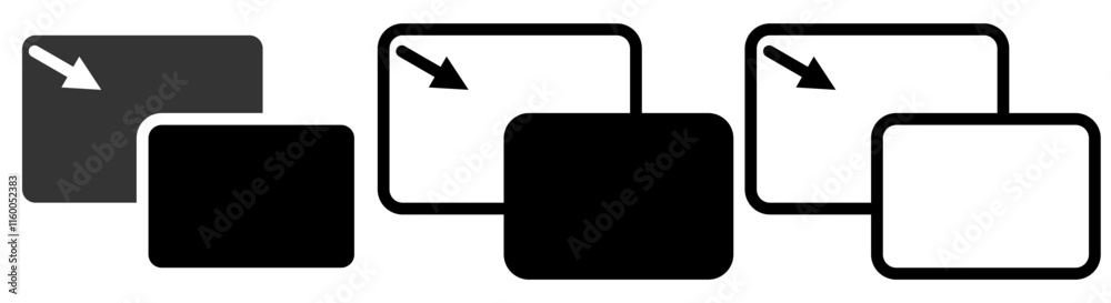 Compact size, change scale, resize picture, full screen icon, simple flat style, illustration, logo sign symbol pictogram template, for ui or ux isolated on white for mobile app, editable Compact size, change scale, resize picture, full screen icon, simple flat style, illustration, logo sign symbol pictogram template, for ui or ux isolated on white for mobile app, editable