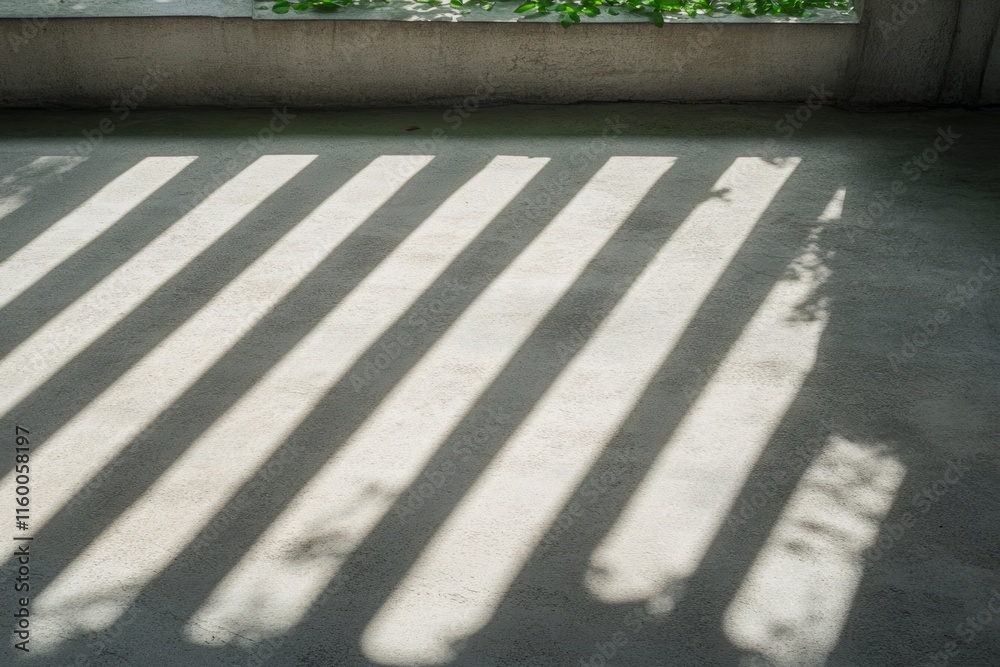 Fototapeta premium Striking Shadows on a Concrete Floor - Architectural Patterns