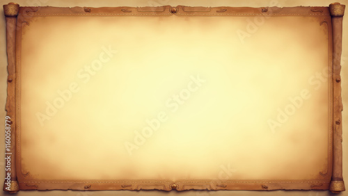 Antique Parchment Scroll Frame Border - Vintage/Retro design