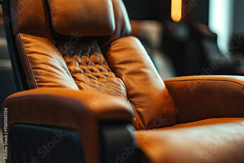 Luxury villa with a home theater and reclining seats photo