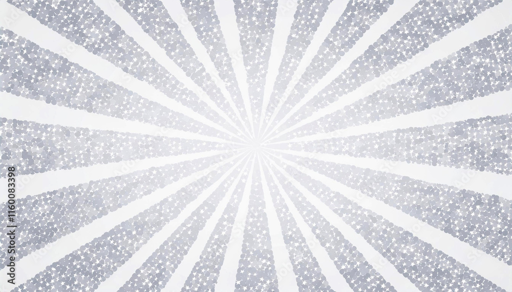 Obraz premium 光が爆発したような模様、キラキラした銀色の背景