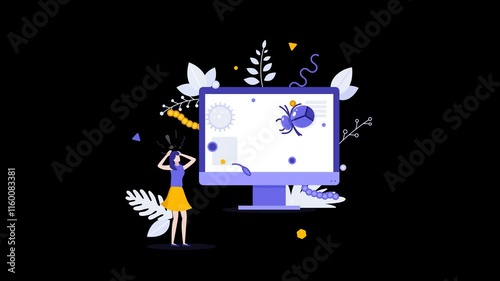 Virus Threat Animated Icon