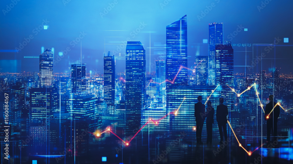 abstract professional business team people innovation connection of line from nail node to node on Smart Innovation city with connection cyber security network reciprocity , networking concept