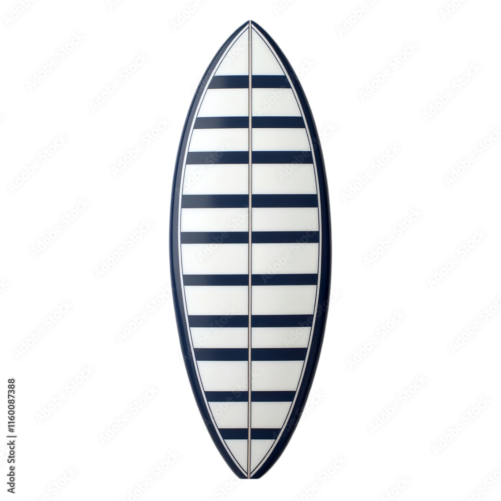 Angel and transparent striped surfboard Isolated on transparent Background