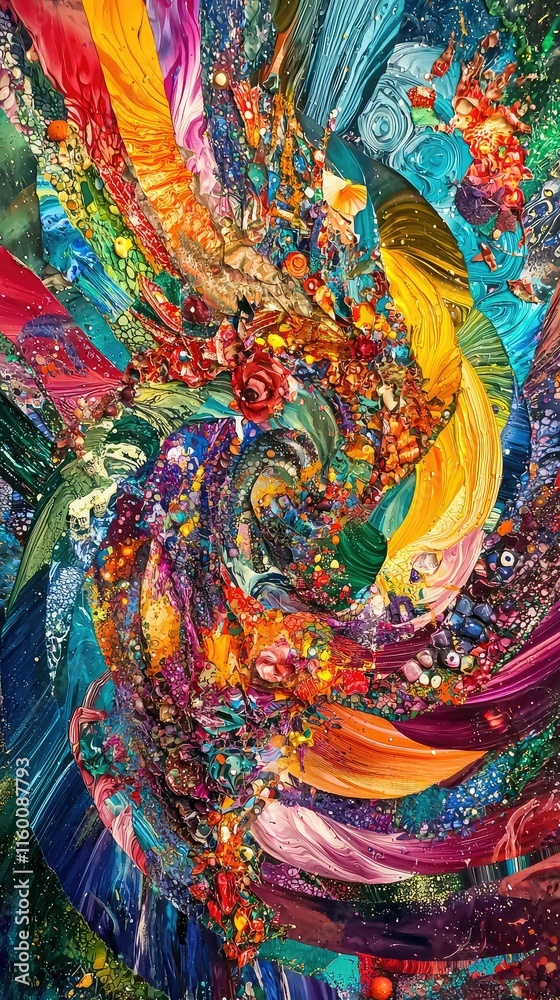 Colorful Abstract Swirling Patterns and Textures in Vibrant Art Colorful Abstract Swirling Patterns and Textures in Vibrant Art