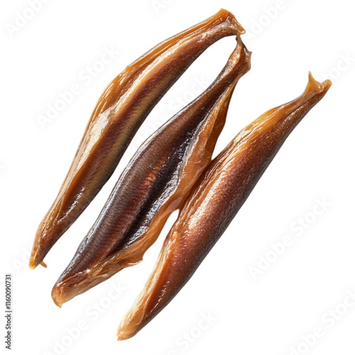 Fresh Anchovy Fish Isolated on transparent Background 