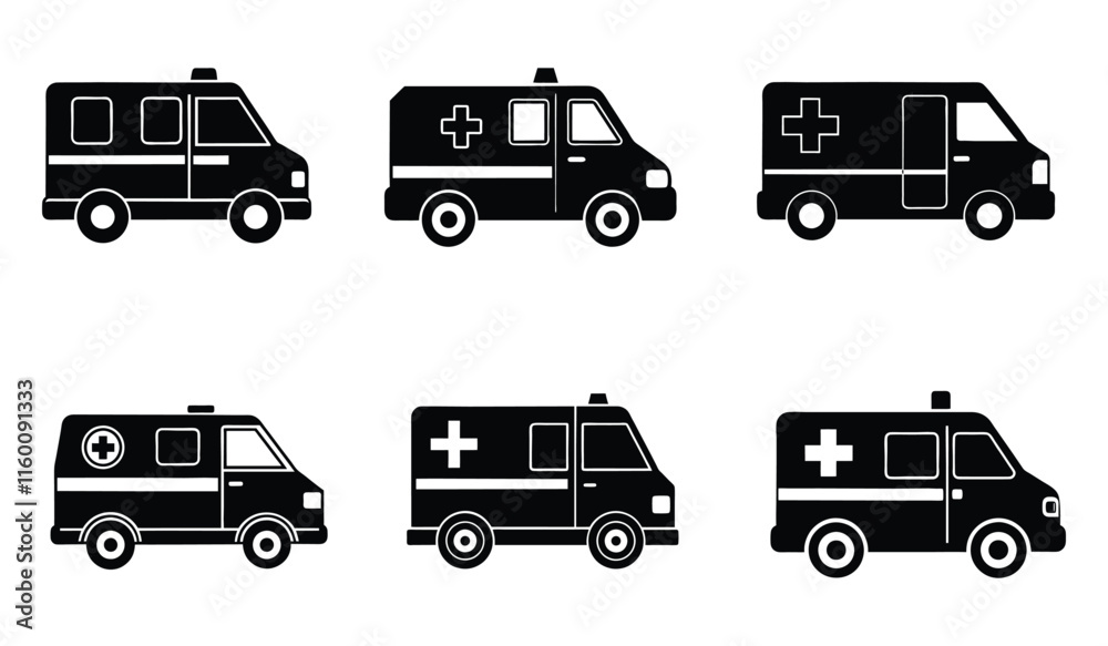 Ambulance Silhouette vector design Ambulance Silhouette vector design