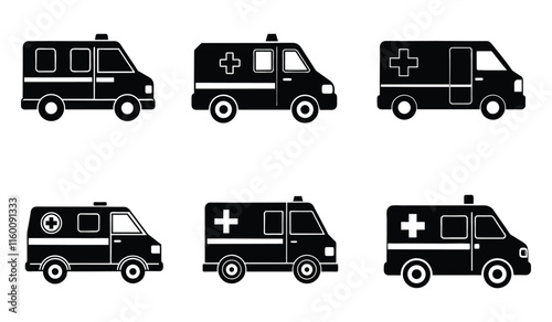 Ambulance Silhouette vector design