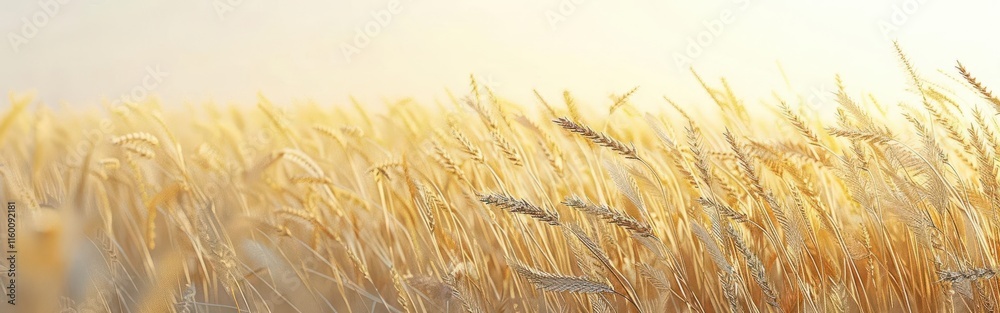 Fototapeta premium Embracing the Wheat Fields. Nature and Agriculture Harmony concept