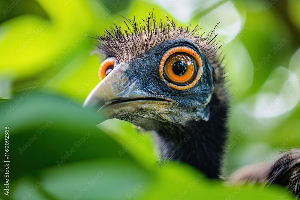 Rare species in a wildlife sanctuary, representing protected areas for survival