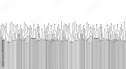 technology background with hi-tech digital data connection system and computer electronic design. Black lines and dots symbolizing connections. 