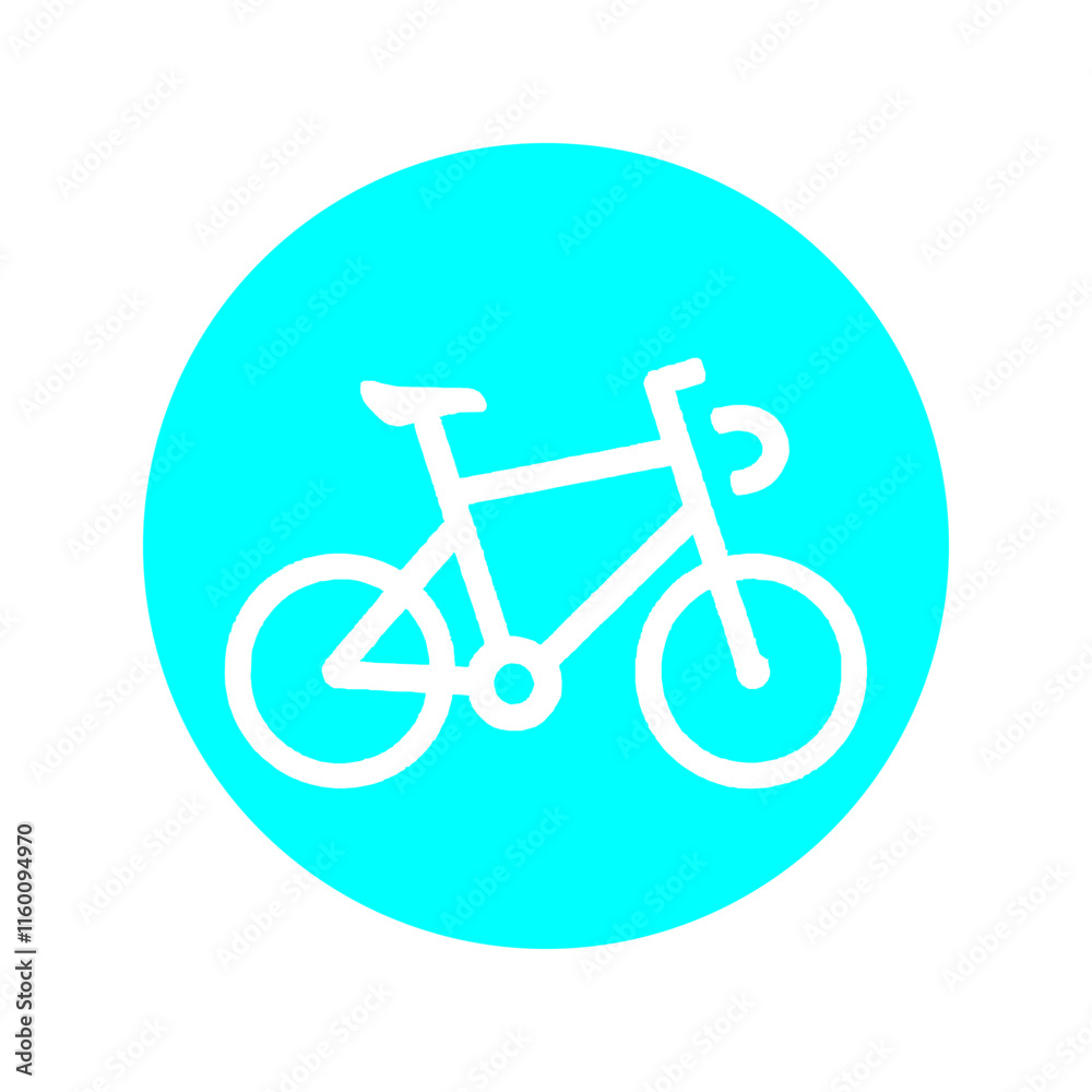 bicycle icon isolated on white