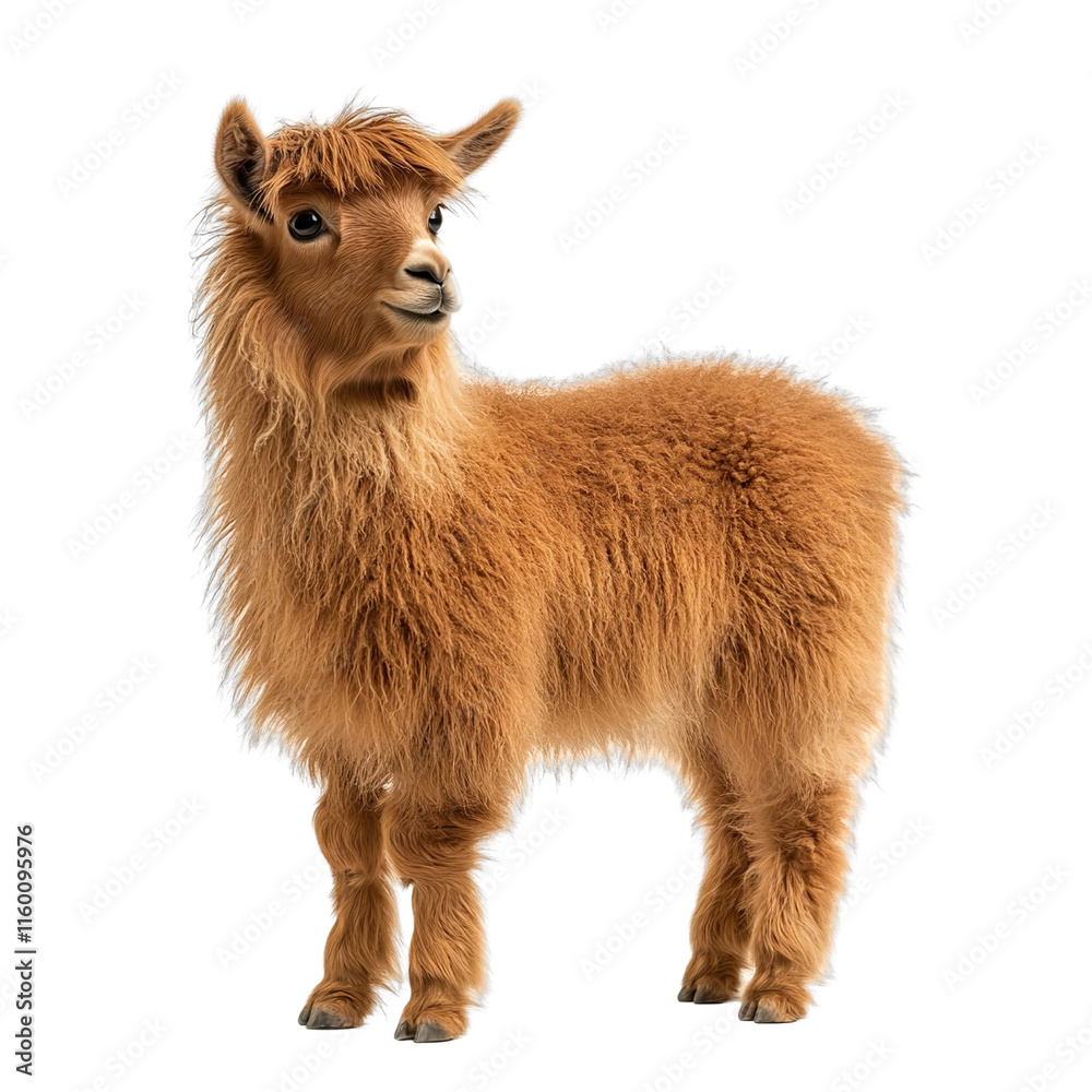 Fototapeta premium Angled view full body shot of extremely perfect looking single Kowari animal isolated on a white transparent background