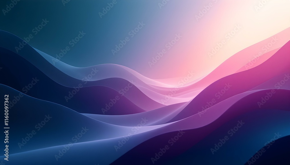 Fototapeta premium Modern abstract gradient dark purplish blue banner background. Background of an abstract banner with a blend of pinks and blues in a gradient color design. Colorful pink and blue gradients background