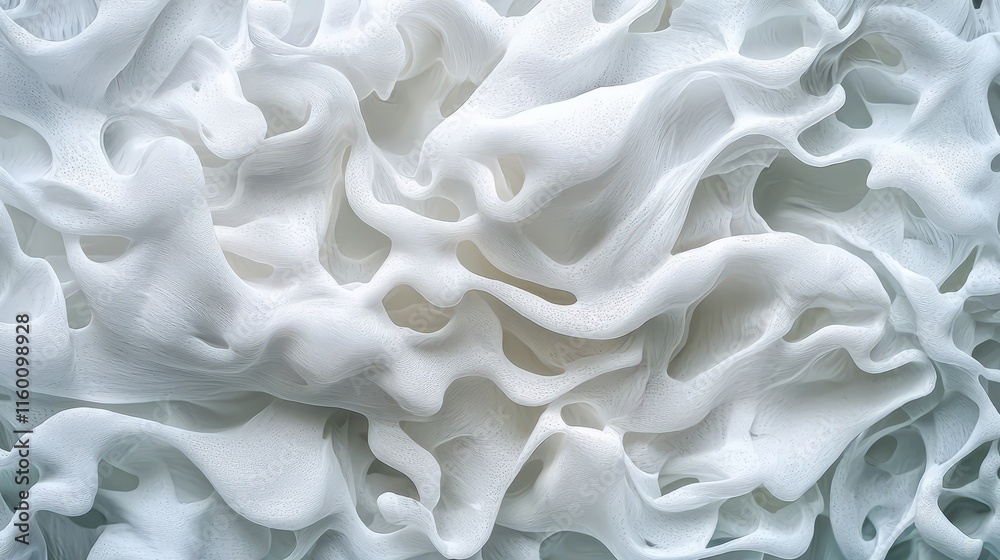 Fototapeta premium A soft cloud-like watercolor texture in white and light gray.