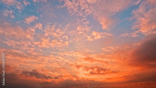 Wallpaper Mural pretty sundown gold clouds on the sky bg - photo of nature Torontodigital.ca