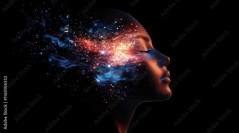 Cosmic Awakening: A Digital Portrait of Inner Radiance Cosmic Awakening: A Digital Portrait of Inner Radiance