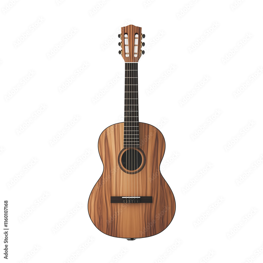 Fototapeta premium Acoustic guitar isolated on white background