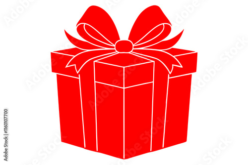 red gift box with ribbon