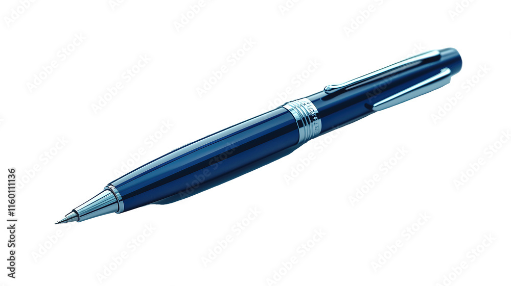 Blue multi-function pen isolated on white background Blue multi-function pen isolated on white background