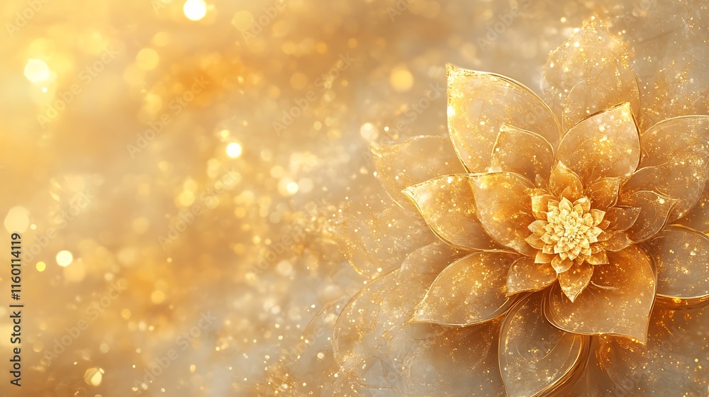 Golden lotus bloom in nature abstract floral art serenity Golden lotus bloom in nature abstract floral art serenity