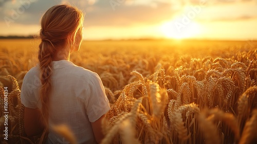 Sunrise Over Rural Farming Field Lush Corn Plants Scenic View Photo