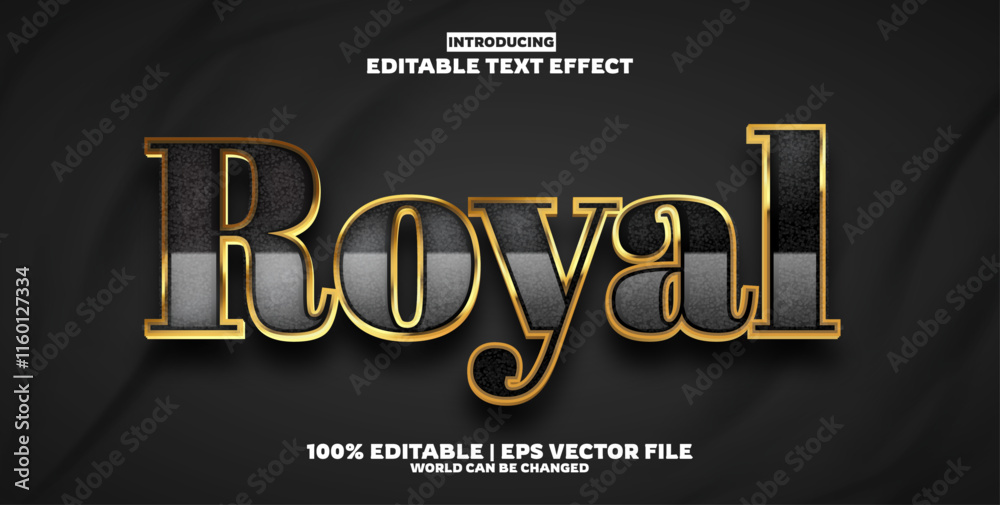 Obraz premium Royal editable text effect in modern trend style
