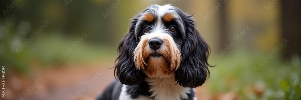 Adorable Petit Basset Griffon Vendéen portrait featuring a sweet black white and tan coat showcasing this breeds charming and expressive face perfect for pet lovers and dog enthusiasts Adorable Petit Basset Griffon Vendéen portrait featuring a sweet black white and tan coat showcasing this breeds charming and expressive face perfect for pet lovers and dog enthusiasts