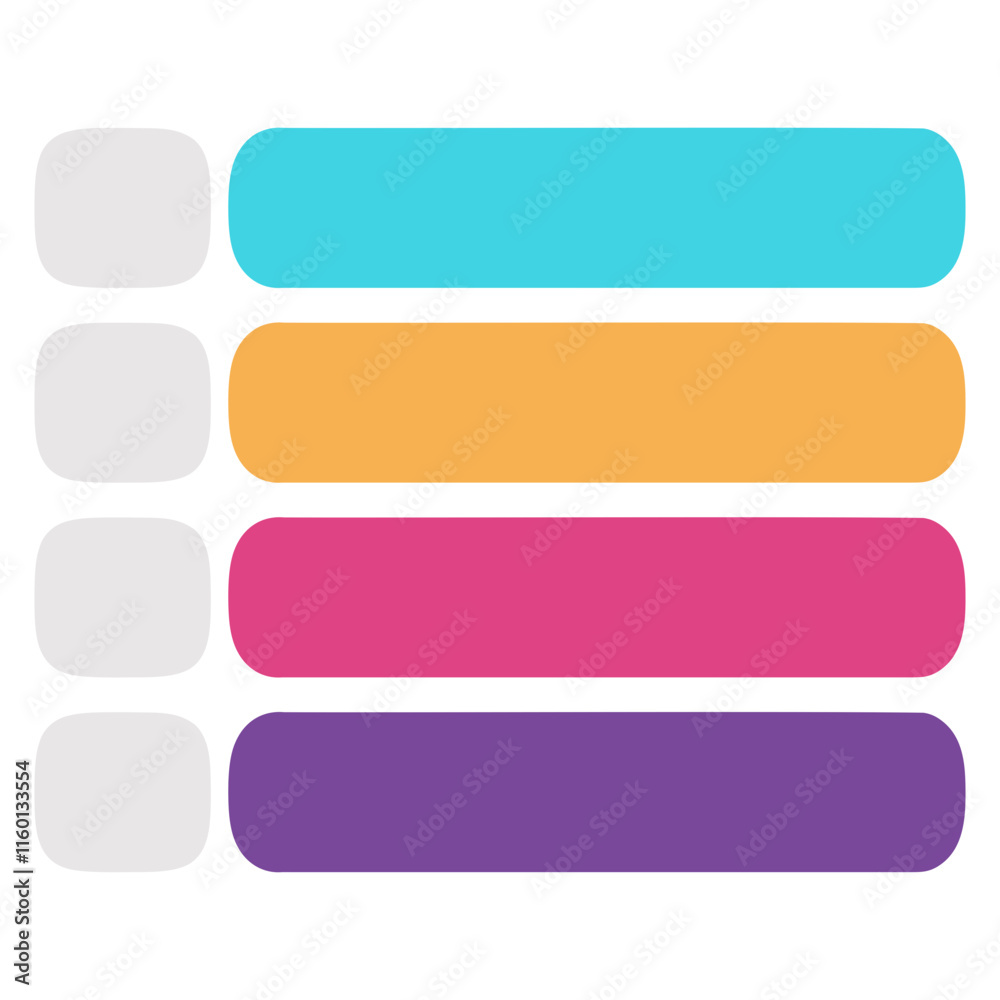 Infographic 4 steps cute shape Infographic 4 steps cute shape
